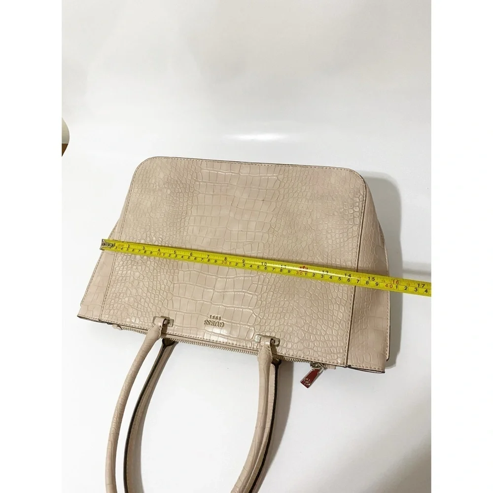 GUESS Croco Faux Leather Texture Tote Bag - Picture 11 of 16